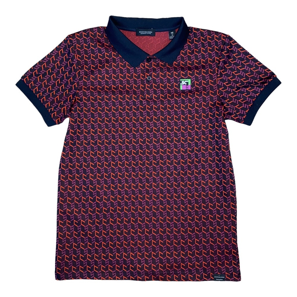 Scotch & Soda Monogram Polo Shirt - size medium